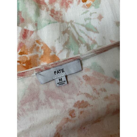 Anthropologie Fate Tie-Dye Kimono Sleeve Wrap Romper SZ M Pastel Multicolor - Picture 3 of 10